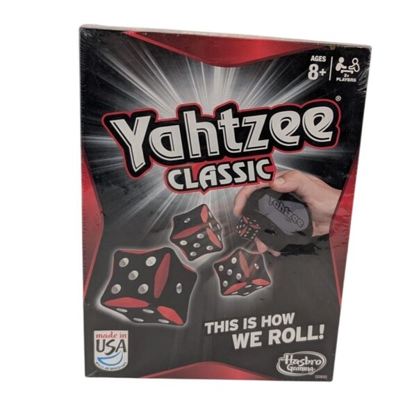 Yahtzee Classic (Hasbro Gaming, 2012) Black Red Edition Toy Game - NEW SEALED - Picture 1 of 3